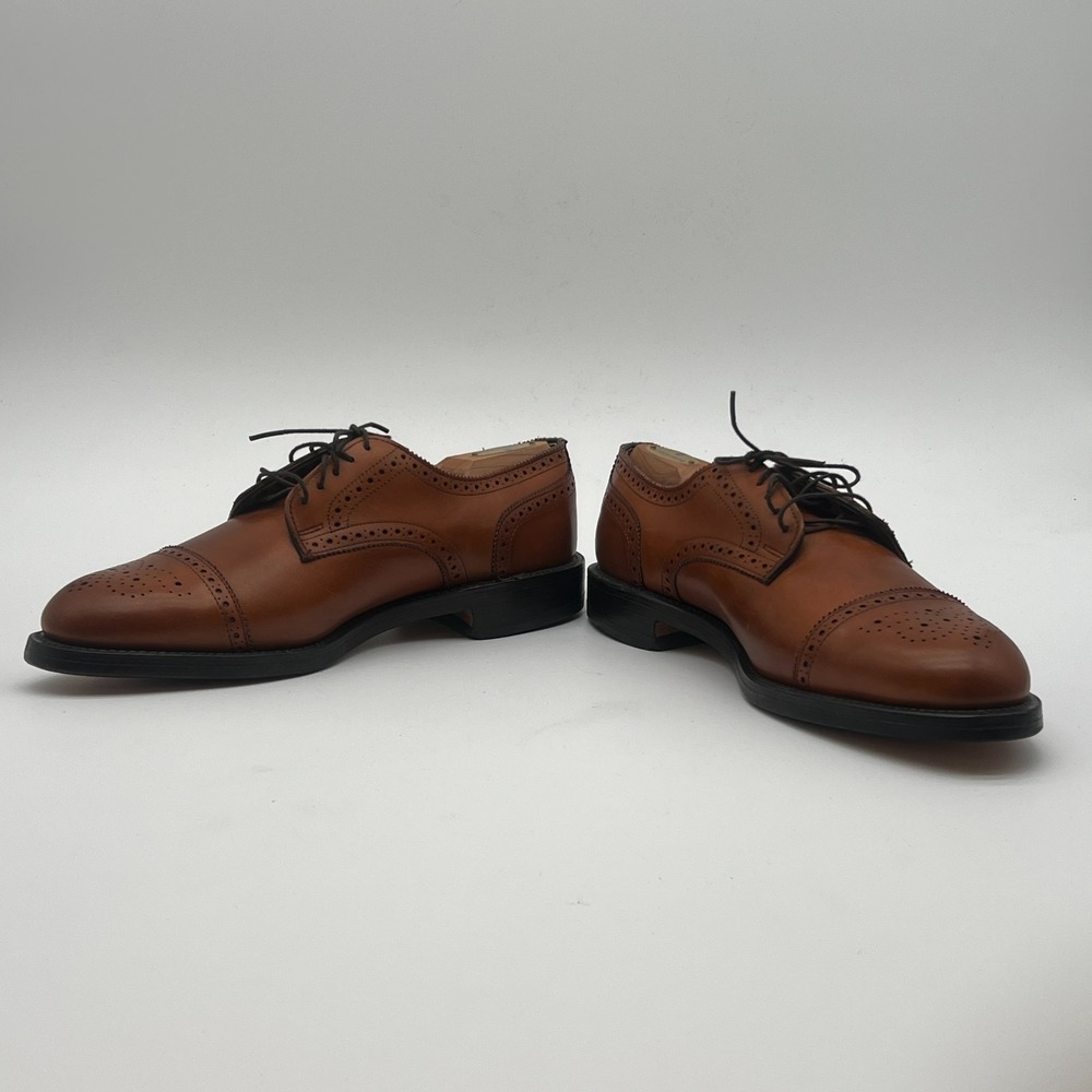Men's Shoes Allen Edmonds Sanford Leather Oxford Derby Brogue Cap Toe 9D USA